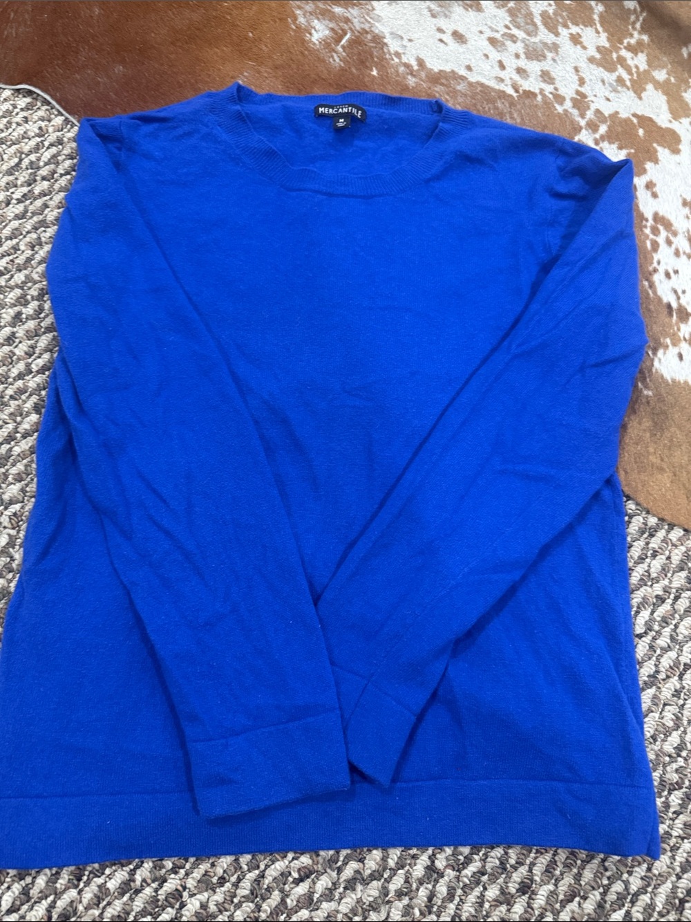 J. Crew Factory Cobalt Crewneck Sweater